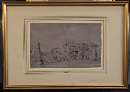Henry Wyatt (1794-1840) Landscapes, trees and botanical studies, largest 7 x 4.25in., in 6 frames
